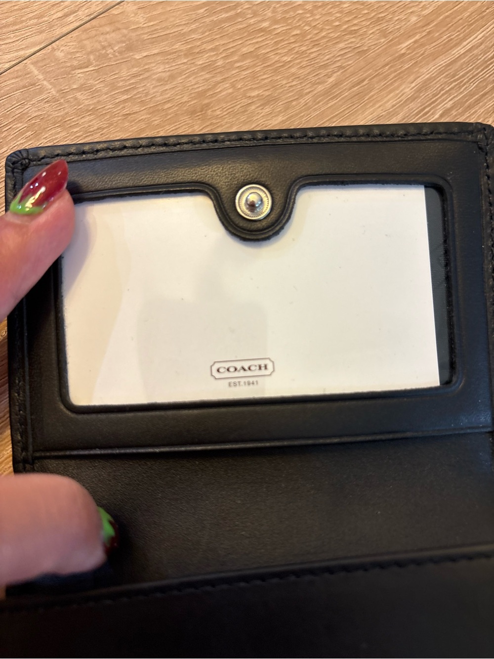 NWT Vintage Coach signature C and leather card carrier - Picture 7 of 8